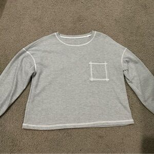 Heather Gray Long Sleeve Sweater Top